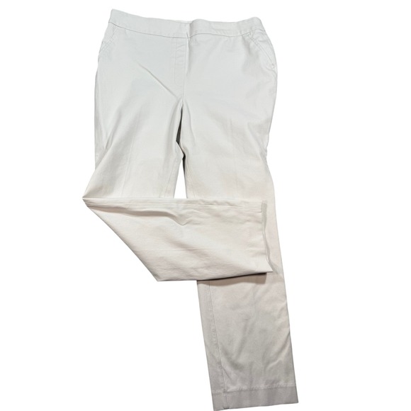 SPANX White Ponte Pull On Pants Straight Leg Stretch Career Casual Officecore - Picture 4 of 14